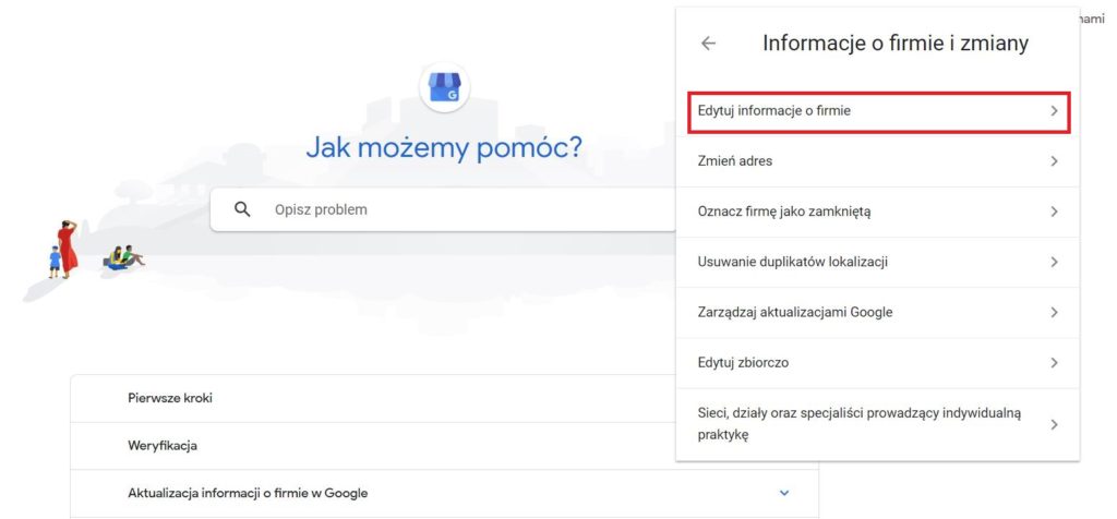 jak możemy pomóc edycja informacji